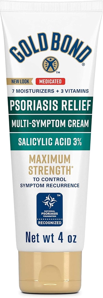 Gold Bond Multi-Simptom Psoriaza Relief Cream, 4 oz., za srbeče, razdražljivo in razdražljivo kožo