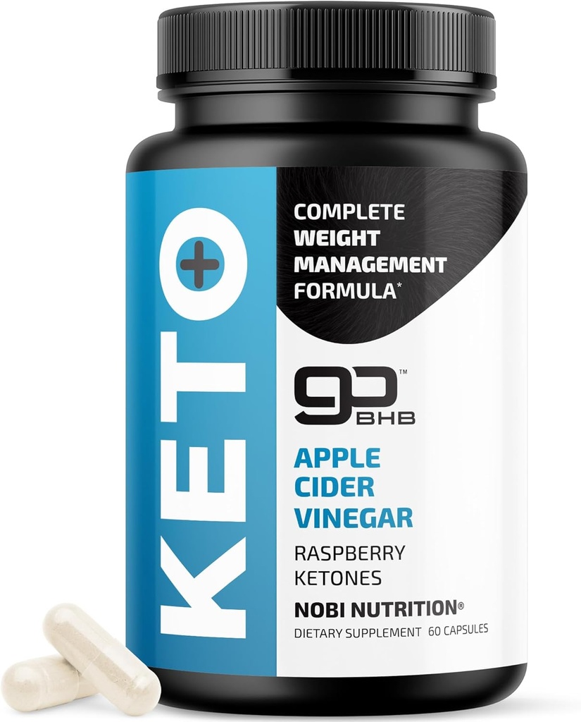 Pillole di Keto con Aceto di Sidro di Mele, La Madre & BHB | 1000mg GoBHB Esogeni e chetoni lampone per Metabolismo, Ketosis & ACV Keto Diet Support | Integratori senza glutine | 60 capsule