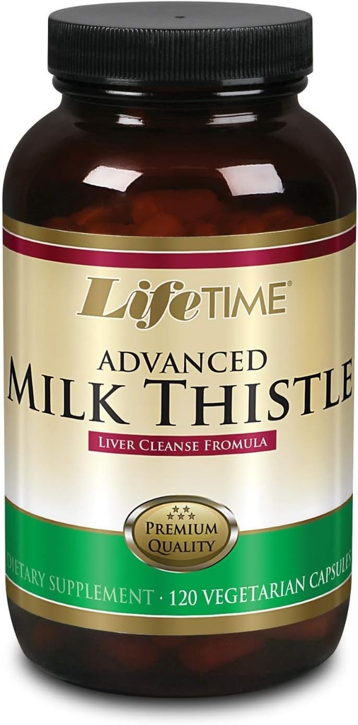 LIFETIME Milk Thistle Blend Liver Cleanse Formula | mit Dandelion Root und Turmeric (120 CT)