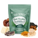 Quatro Sigmatic Gut Health Mushroom Mesquita de Cogumelo Orgânico Complexo de Pó de Cogumelo com Tail Turquia, Mane de Leão, Cordyceps, Chaga, Probióticos e Mais