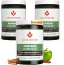 ACTIVATEDYOU Morning Complete Daily Wellness Greens Superfood Drink Mix for Gut Health w/Prebiotics, Probiotics, Antiossidanti, Superfood Verdi, 10 miliardi di CFU (3 Pack, Apple Cinnamon)