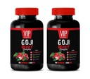 antioxidant supplement - GOJI BERRY COMPLEX - WITH POMEGRANATE, RESVERATROL, NONI, ACAI - Pomegranate vitamin e for skin - antioxidant nutritional supplements - antioxidants vitamins - 2 Bot 120 Caps