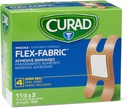 CURAD Flex-Fabric Adhesive Bandages, Knucle, 100 Ct, 1 BOX