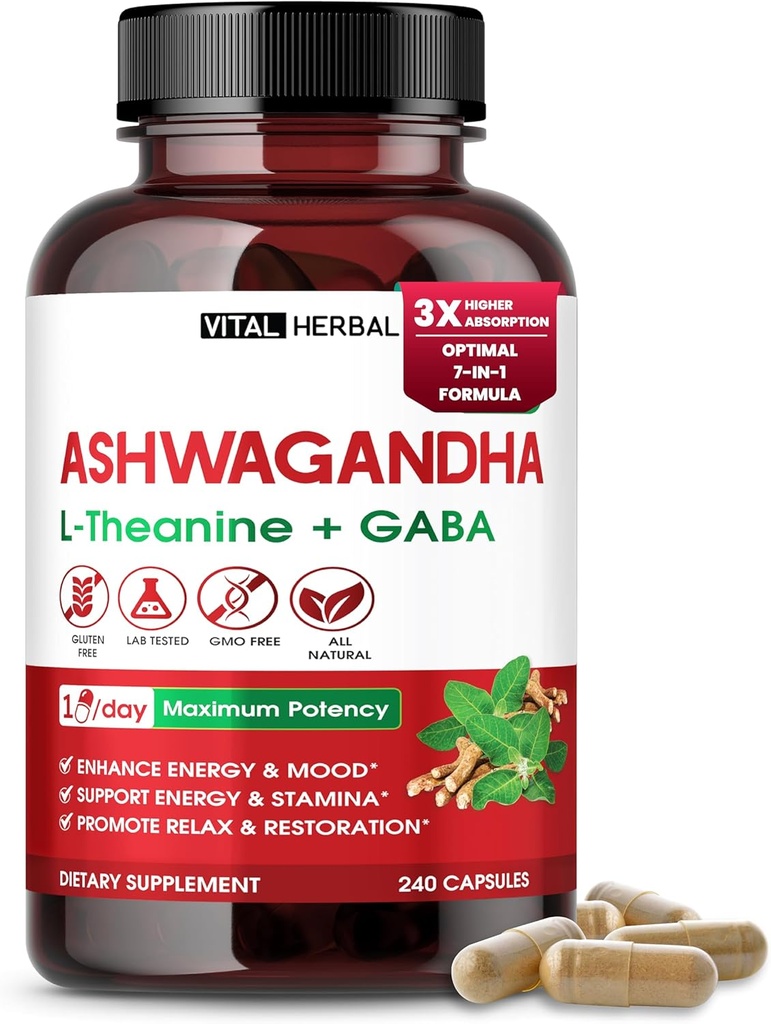Ashwagandha Complex L-Theanine, Turmeeric, Rhodiola & St. John