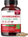 Complexo Ashwagandha con L-Theanine, Turmeric, Rhodiola e St. John's Wort - Blended herbal para o benestar diario - 240 cápsulas