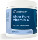 Life Enhancement Ultra Pure C-vitamin Pulver - 1,100 mg ascorbinsyre C-vitamin Supplement - 227 Servering