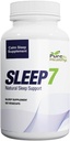 Pure & Healthy Sleep7 Natural Sleep Support w/Magnesium гліцинат, Melatonin, L-Theanine, Valerian, Lemon Balm, GABA, Палкий квітка