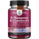 D Mannose with Cranberry Supplement - D Mannose 1000mg per Serving Capsules for Kidney Defense Support & Cleanse and Urinary Tract Health for Women & Men - Adults Bladder Health Supplement - 60 Count