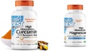 Doctor's Best DRB-00107 High Absorption Curcumin from Turmeric Root with C3 Complex & BioPerine 500mg & High Absorption Magnesium Glycinate Lysinate, 100% Chelated, non-GMO, טבעוני, Gluten Glutententen Gluten 000mg & High Absorption Magnesium Glycinate Lysinate Lysinate, 100% Chelated, Non-GMO, לא-GMO, טבעוני, טבעוני, Gluten Gluten Gluten