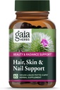 Gaia Herbs pel cabell, Aparença i Nil Implementació - Ajuda Skins Promote Saluty, Creixement de cabell i Creixement - amb Hortail, Alfa, Burdom, Gou Kola & Nettle - 60 Vegan Liquid-Caples (15-Day)