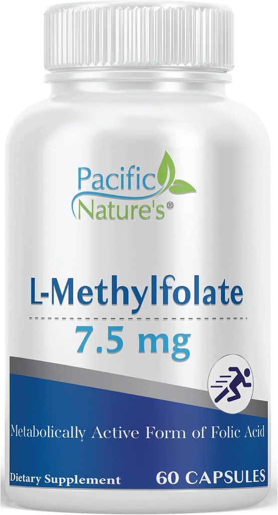 Pel que fa a la natura L- Metilflote 7.5mmg (60 Capsules) Natural, Forma activa de la salut global - Guten Free, No-GMO
