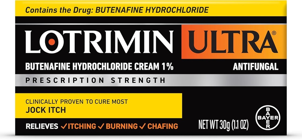 Lorimin Ultra Antifungal Jock Itch Kremi Butenafine Hydrochloride, Jock Itch Kişilər, Qadınlar və Uşaqlar üçün müalicə