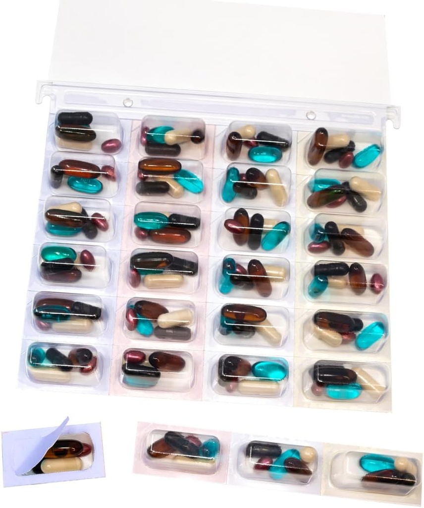 Külmtihendatud ravimite blisterkaardid, 2XL kontrollitud ja ühikannuse tabletid pakendisüsteem 6 pakend, värviline kodeeritud, lihtne perforeeritud eraldamine, sulgemisseadmed puuduvad