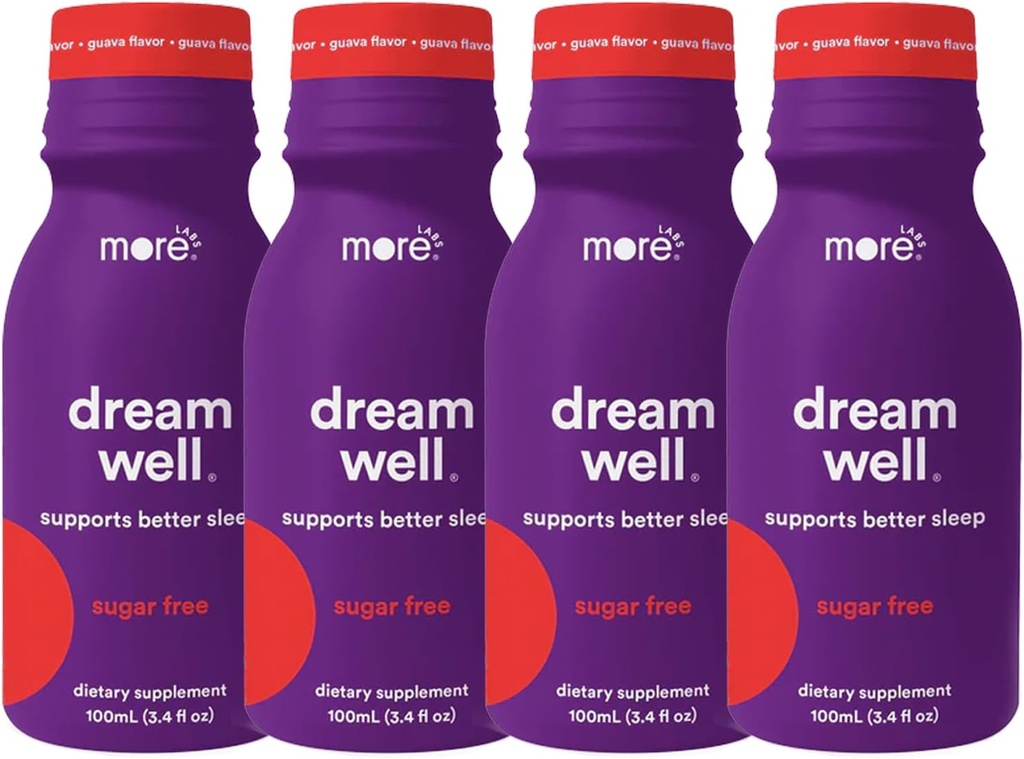 Lebih lanjut Labs Dream Well Holistic Sleep Shot Minum 4 Pack 124; Non- Habit Membentuk 124; Lemon Balm, Melycalin dan Glycine 124; Tidur Dukungan Solusi