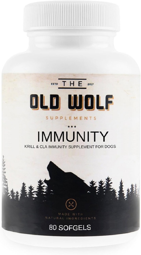 Imunitas (Pemimpin Kembung) 8 dalam 1 Multivitamin: Ensimal Dog Vitamin, Progren for Dogs to Improve Overall Health, Vitamin for Skin & Coat and Immune Health - Krill & CLA 80 Soft Gels