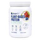 LeanFit Plant-Based Protein & Greens, Natural Berry, 20g Protein, 19 Servings, 1.25 Pound Tub