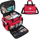 CURMIO עזרה ראשונה Kits Bag ריקה, מצב חירום מדגימים את Bag Medical Bag for Home Health Care and Trauma Kits, Red (Empty Bag Only)