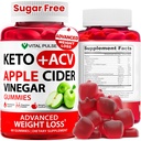 Keto ACV Gummies Advanced Weight Loss - Sugar Free ACV Keto Gummies - Gummy Supplement for Women and Men - Detox - Apple Cider Vinegar - Apple Flavor