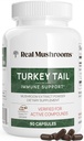 Real Mushrooms Turkey Tail Capsules – Organic Mushroom Extract for Wellness & Daily Rhythm – Vegan, Non-GMO, No Fillers Turkey Tail Extract – 90 Count Mushroom Supplement