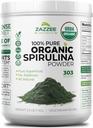 Zazzee hữu cơ Spirulina Powder, 2.2 đô-la (1KG), USDA Certified, 303 phục vụ, Kosher, 100% tinh khiết, không ngoại biên, miệng mở rộng mess-free, hương vị tươi và trung lập, Non-GO, Gluten- Free