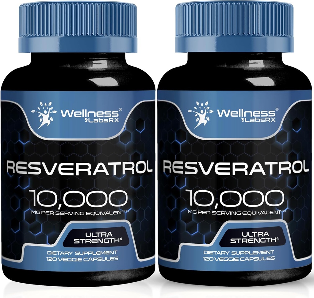 WELLNESS LABSRX Resveratrol 1000 mg kapsuly - 240 grófov - japonský Knotweed Extract Resveratrol - balenie po 2