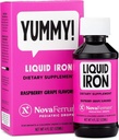 NovaFerrum Yummy   Pediatric drops Liquid Iron supplement for Infants and Toddlers  for Liquid Iron for Kids | 15mg of Iron Per 1mL Dose  of Ages 4 " Under | Gluten Free Certified | Sugar-Free | Raspberry