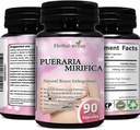 Pueraria Mirifica capsule - Pillole naturali di potenziamento del seno per le donne - Pillole di ingrandimento del seno - Crescita del seno, Salute vaginale, Rilievo di menopausa, Salute della pelle e dei capelli - 90 capsule vegane