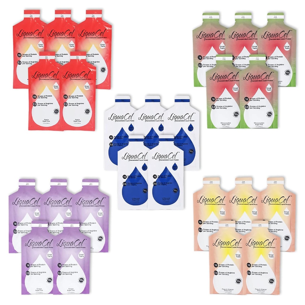 LiquaCel Geconcentreerde Liquid Protein Packets Variety Packs (25 Packets X 30ML)