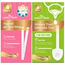Easy@Home Vaginal pH Test Strips & UTI Test Kits (8 Count): дрожжевая инфекция, BV, тесты на ИМП для женщин, быстрые точные результаты, 4 инфекции мочевыводящих путей и 4 теста на женский pH