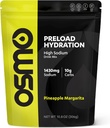 osmo Preload Hydration Pre Workout Powder Powder - Termasuk Sodium Bikarbonat Tinggi, Magnesium, Potasium, Karbs & Vitamin, Gula Pine, Krisis & Dehidrasi Kapak - Pineapple Margarita (Pouch)
