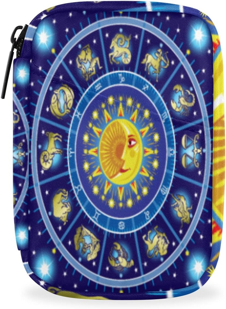 Horoscope Circle Pill Case Weekly Medicine Organizer with Travel Bag Seven Day Pill Box bitamina Supplement Box Fish Oil Pills Holder