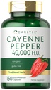 Carlyle Cayenne Pepper Capsules | 40,000 HU | Non-GMO and Gluten Free Supplement