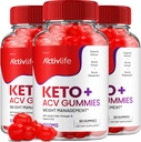 AktivKeto Hidup Gummies ACV - Aktif Hidup Keto Apple Cider Gummies, Aktif Kehidupan Keto + ACV Wimmies Mengaktifkan 100mg Formula (3 Pack - 180 Gummies)