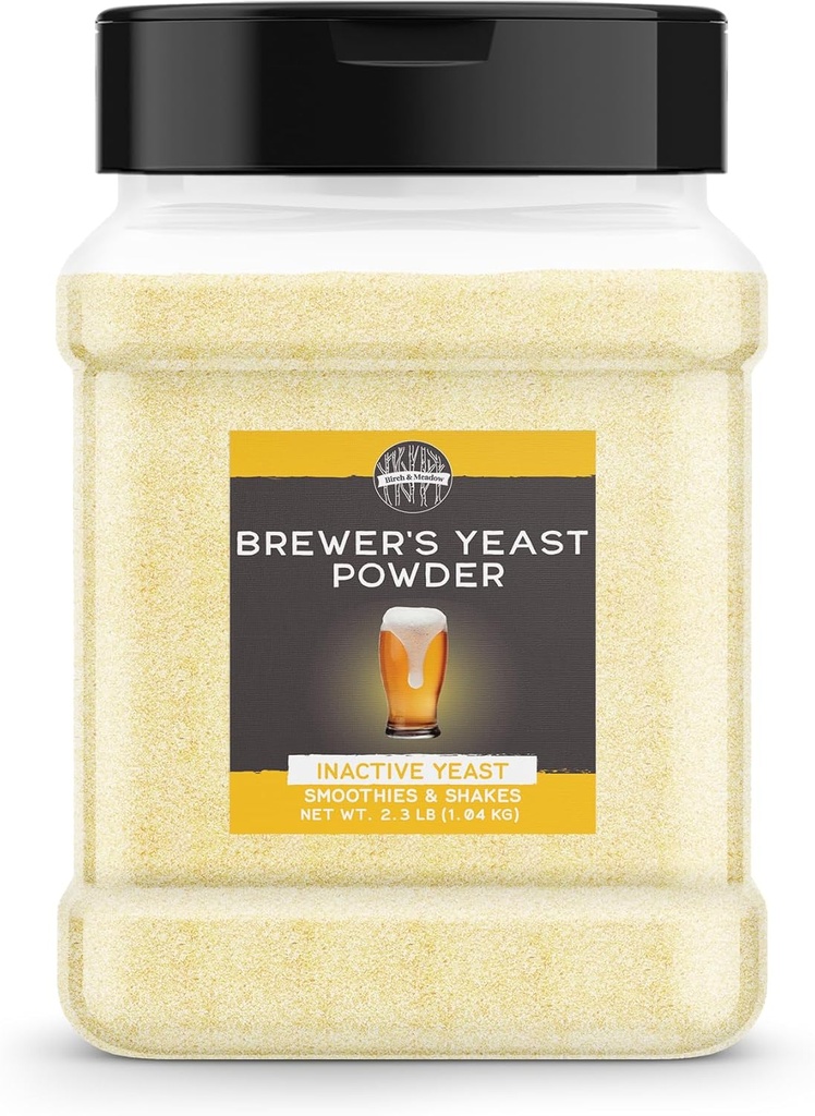 BIRCH & MEADOW Brewer's Yeast, 2.3 lb, 无活性Yeast, Smoothies & Shakes, 补编