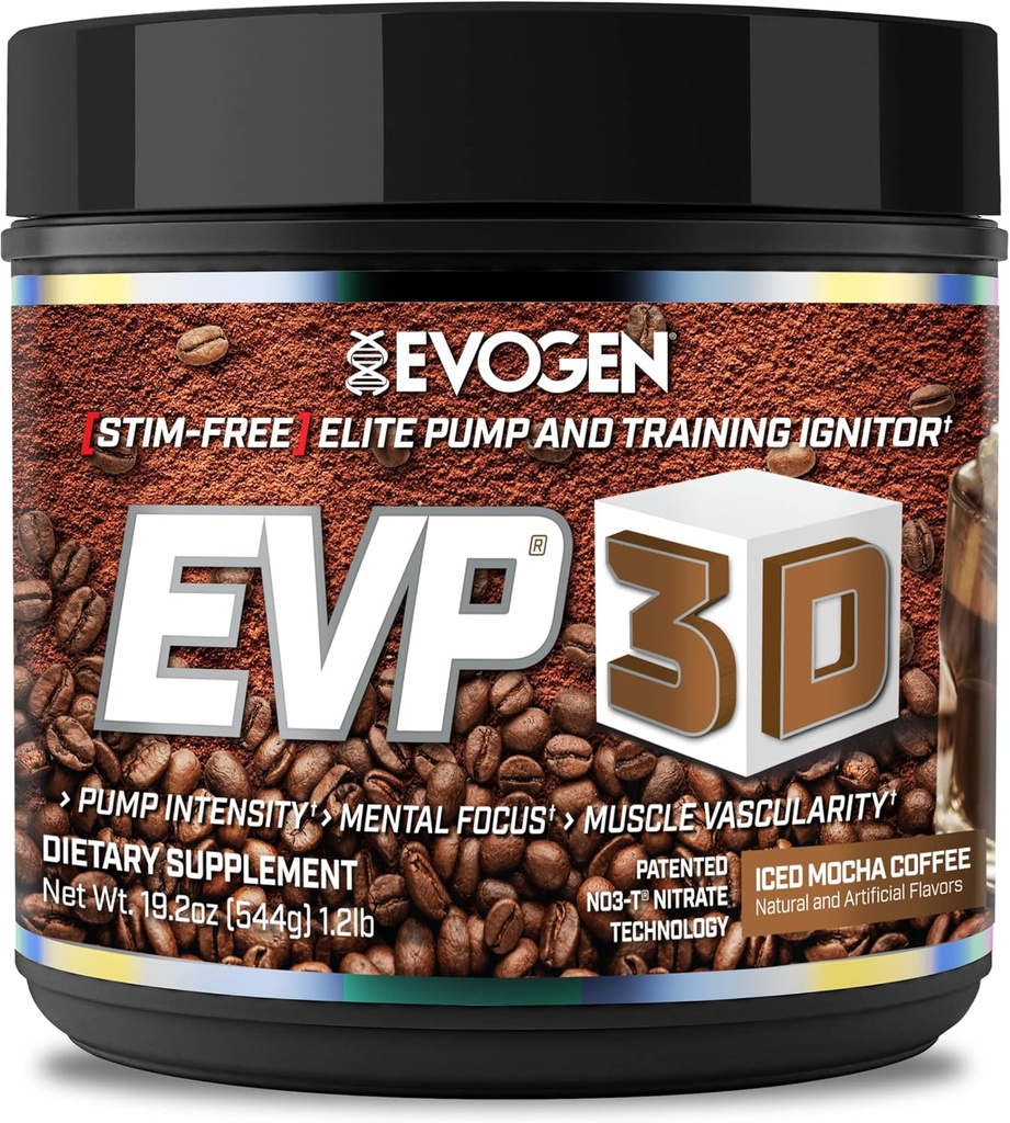 Evogen EVP 3D - Stim Free Pre Workout prašek za moške in ženske 