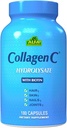 CollagenC - Collagen Hydrolysate Capsule con Biotina by Alfa Vitamins - Integratore Nutritivo Antiinvecchiamento per Pelle, Ricostruzione Unghie e Capelli - Supporti Bone & Muscle - Made in Italy - 180 Capsule