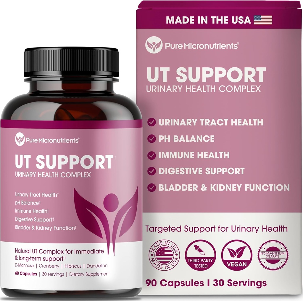 Pure D Mannose קפסולות 1000mg Per Serve - Fast Acting UTI תמיכה - Urinary Tract ניקויse & Bladder Health - Cranberry, D-Mannose, Dandelion, Hibiscus Flower - 60 Veggie Capseks