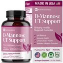 Pure D Mannose Capsules 900mg Per Serve - Fast Acting UTI Support - Urinary Tract Cleanse & Bladder Health - Cranberry, D-Mannose, Dandelion, Hibiscus Flower - 60 Veggie Caps
