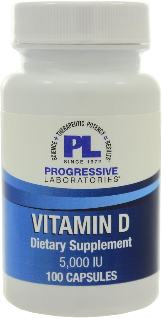 Progresif Labs Vitamin D- 3 5000 IU 100 Capsules