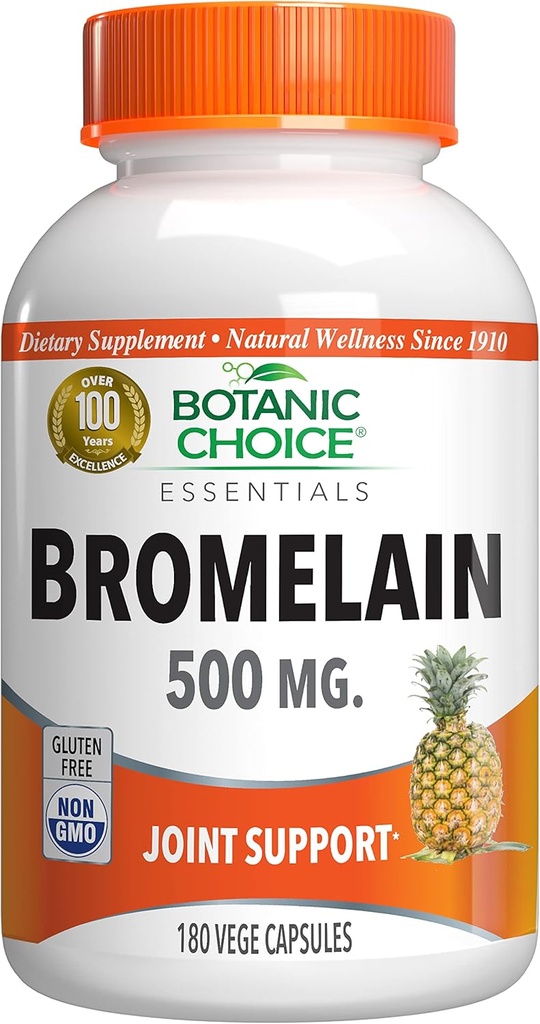 Aukera Botanikoa Bromelain 500 mg, 180 kapsula