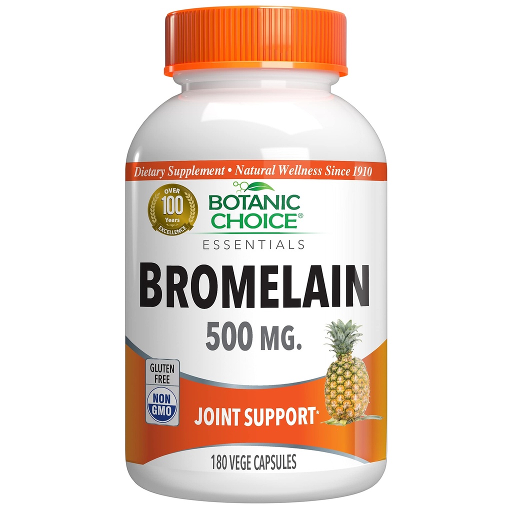 Botanic Choice Bromelain 500 mg, 180 Capsules
