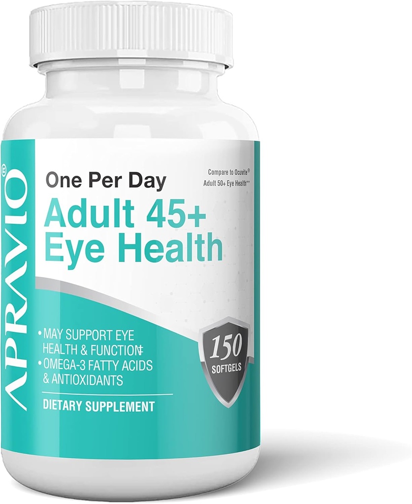 Người lớn 45+ Eye Health C/Vitamin C, E, Zirc, đồng, & Omega-3 chất béo để bảo vệ thị giác và mắt, 150 độ mềm