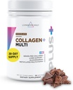 Livingood Daily Collagen Proszek dla Kobiet i Mężczyzn, Trawa karmiona Zhydrolizowane Kolagen Peptydy, Białko i Multiwitaminy dla Zdrowych Włosów, Skóra i Nails, Keto & Paleo, Gluten Free, Czekolada, 30 Służenia