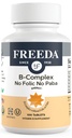Freeda Vitamin B Complex No Folic No PABA - Super B Complex Kosher Vitamin Supplement with Vitamin B1 Vitamin B2 Vitamin B3 Vitamin B5 Vitamin B6 Vitamin B12 - Vit B Complex B for Women & Men (100 Ct)