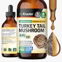 BIO KRAUTER טורקיה Tail Mushroom - טורקיה Tail Extract for Immune Support - טבעוני, אלכוהול וסוכר חינם טיפות 4 Fl.Oz.
