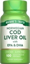 Naturens sannhet Norsk Cod Liver Oil | 100 Softgels | med EPA & DHA | Ikke-GMO & Glutenfri Supplement