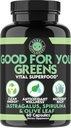Angry 보충 교재 You Green, Immune 지원 부스터 공식을 위한 Vital 녹색 최고 음식 혼합, Spirulina, Astragalus 뿌리 및 올리브 잎 뿌리 추출물 (1-Bottle)와 주입하는