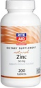 Rite Aid Natural Zink, 50 mg, 200 tabletter - Stöder immunfunktion - Zink Supplements - Vitamin Supplements - Natur Zink Supplement - Essential Mineral för antioxidant hälsa - Lätt att svalg