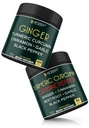 Herbpy Bundle 5in1 Ginger Supplements 755mg/serving (100 Count 100 Servings) & 7in1 Turmeric Root 1510mg/serving (2pack60 for 60 Servings)