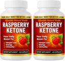 Himbeer Keton Kapseln, All-Natural Formel, Mai Unterstützung Active Healthy Lifestyle, 1000 mg Supplement, 120 Kapseln (Non Vegan), 4 Monate Versorgung, Vegan Raspberry Ketone, Non GMO